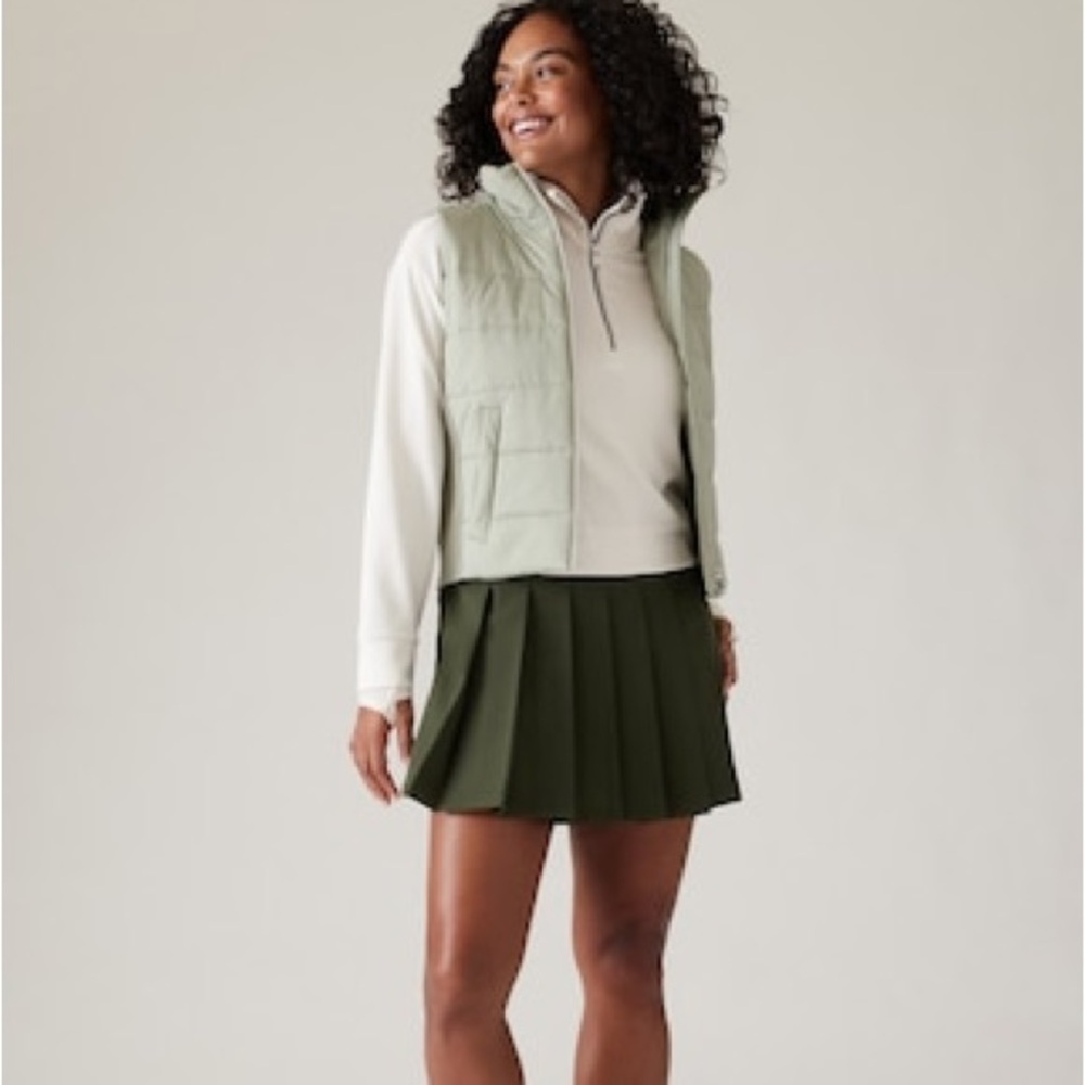 💙💛❤️💜 Athleta Endless Pleated Skort Aspen Olive NWT Size 14